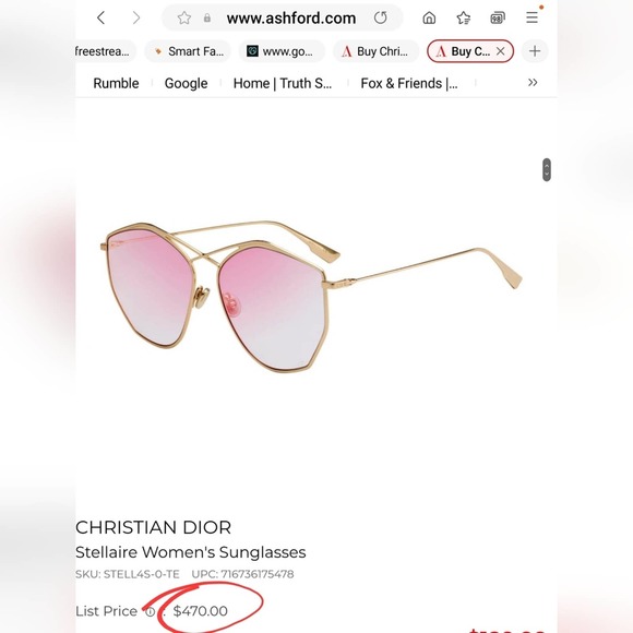 DIOR "STELLAIRE4" ROSE GOLD/PINK 59MM GEOMETRIC SUNGLASSES đź•¶ - Picture 5 of 9